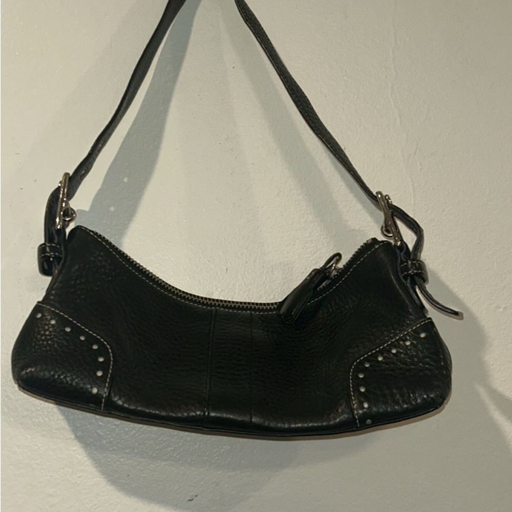 COACH Pouch Mini Handbag One
Shoulder Bag Leather black shoulder